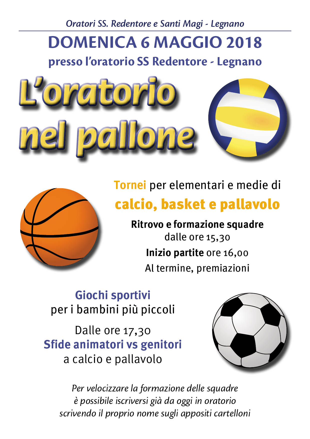 Volantino domenica sportiva 6 maggio 2018_web
