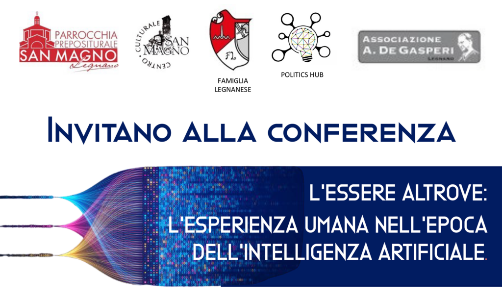 conferenza
l'essere altrove
l'esperienza umana nell'epoca dell'intelligenza artificiale