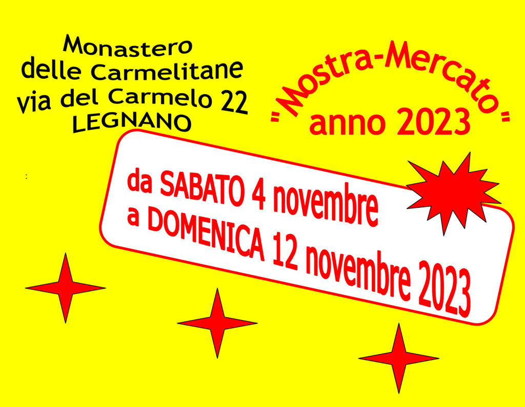 mostra mercato 2023
da sabato 4 novembre
a domenica 12 novembre 2023